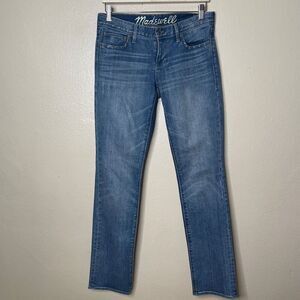 Madewell Jeans Women's 28X34 Blue Rail Straight Low Rise Denim Casual